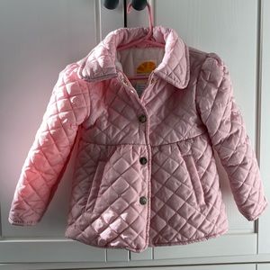 3T Pink quilted fleece lined jacket